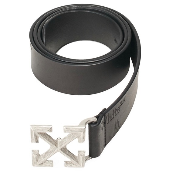 off white arrow leather belt